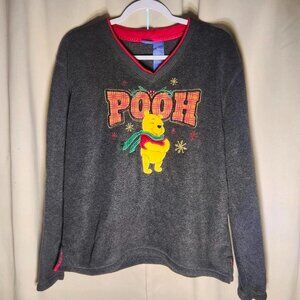 Disney Winnie The Pooh 90s Pullover Sweatshirt Christmas Holiday